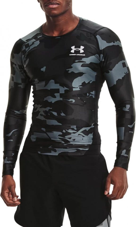 Kompressions-T-Shirt Under Armour UA HG IsoChill Comp Print LS-BLK