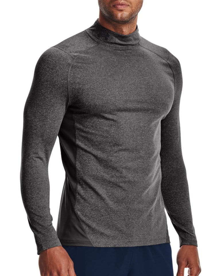 Langarm-T-Shirt Under UA CG Armour Fitted Mock-GRY