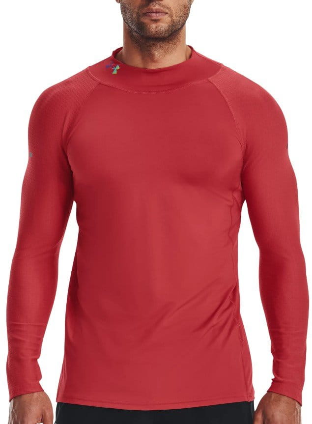 Langarm-T-Shirt Under Armour UA SmartForm Rush Mock LS-RED