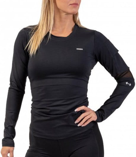 Langarm-T-Shirt Nebbia Long Sleeve Smart Pocket Sporty Top