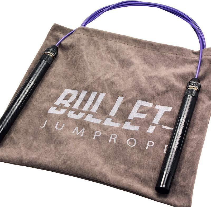 Springseil ELITE SRS Bullet FIT Jump Rope - Black Handles/Purple Cable