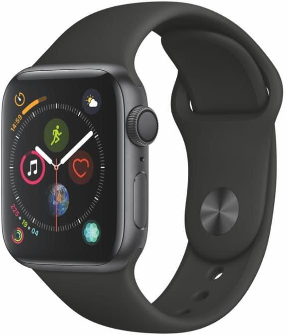 Uhren Apple Watch Series 4 GPS, 40mm Space Grey Aluminium Case with Black Sport Band
