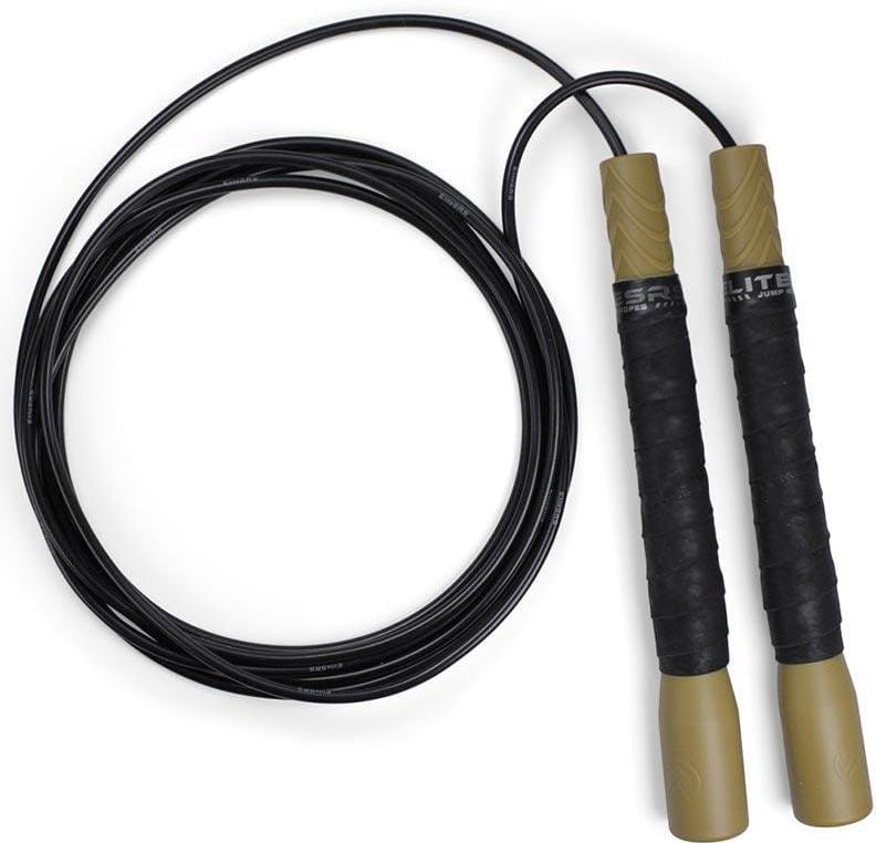Springseil ELITE SRS Pro Freestyle Jump Rope - Gold Handle / Black 4mm Cord